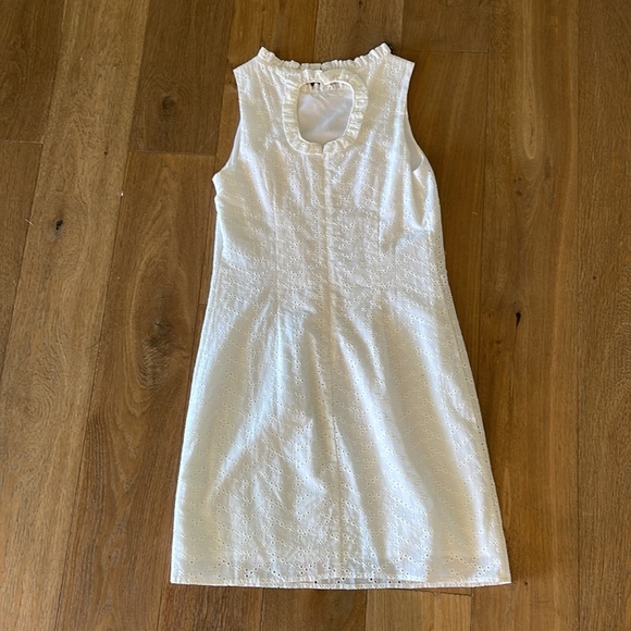 Sail To Sable White Eyelet Shift Dress - Picture 4 of 4